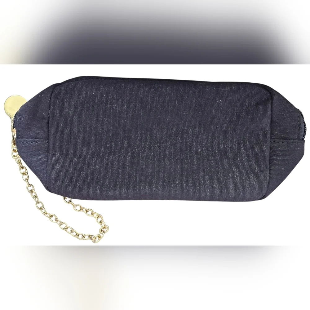 Yves Saint Laurent YSL Black Makeup Wristlet w/Gold Chain And Parfum Sample, New - Picture 6 of 10
